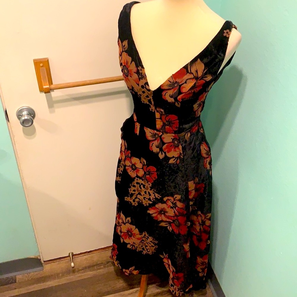 NOT FOR SALE ModCloth X Collectif Velvet Floral High Low Dress - Picture 5 of 12